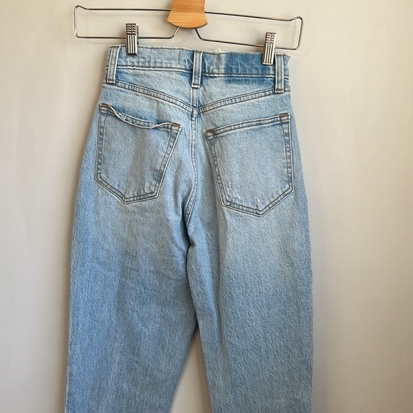Abercrombie & Fitch The 90s Straight Ultra High Rise Split Hem Jeans SZ 24 / 00 - Picture 6 of 7